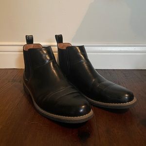 Deer Stags Black Leather Chelsea Boots